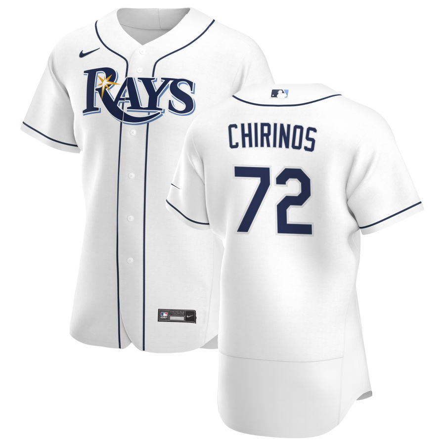 Tampa Bay Rays 72 Yonny Chirinos Men Nike White Home 2020 Authentic Player MLB Jersey